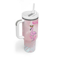 Positive Flamingo Gifts Tumbler With Handle Emotional Support Flamingo Affirmation