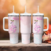 Positive Flamingo Gifts Tumbler With Handle Emotional Support Flamingo Affirmation