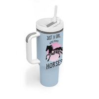 Horse Gifts For Girls Tumbler With Handle Horse Lovers Equestrian Girls Cowgirl Gift