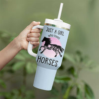 Horse Gifts For Girls Tumbler With Handle Horse Lovers Equestrian Girls Cowgirl Gift