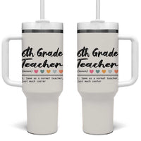 6th Grade Teacher Definition Tumbler With Handle Funny Sixth Grade Vibes Back To School - Wonder Print Shop