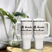6th Grade Teacher Definition Tumbler With Handle Funny Sixth Grade Vibes Back To School - Wonder Print Shop