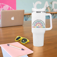 Special Education Teacher Tumbler With Handle Communication Looks Different For Everyone Autism Speech Therapy - Wonder Print Shop