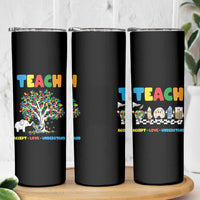 Autism Teacher Skinny Tumbler Accept Love Understand Cute Puzzle - Wonder Print Shop