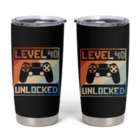 40th Birthday Gifts Vintage Tumbler Cup Level 40 Unlocked 1984 Video Game - Wonder Print Shop