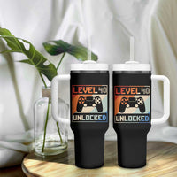 40th Birthday Gifts Vintage Tumbler With Handle Level 40 Unlocked 1984 Video Game - Wonder Print Shop