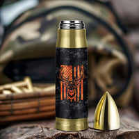 Deer Hunting Bullet Tumbler I'd Rather Be In the Woods Camo American Flag