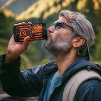 Deer Hunting 4 in 1 Can Cooler Tumbler I'd Rather Be In the Woods Camo American Flag