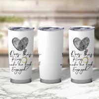 Bridal Shower Tumbler Cup Does This Ring Make Me Look Engaged - Wedding Gifts - Wonder Print Shop
