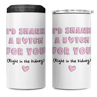 I'd Shark A Bitch For You 4 in 1 Can Cooler Tumbler Funny Gifts For BFF Daughter Granddaughter Mom Sister Teen Girls