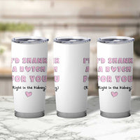 I'd Shark A Bitch For You Tumbler Cup Funny Gifts For BFF Daughter Granddaughter Mom Sister Teen Girls