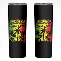 Jamaican Pride Skinny Tumbler One Love Jamaica Peace Sunset Travel Vacation Souvenir - Wonder Print Shop