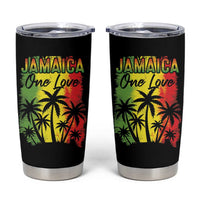 Jamaican Pride Tumbler Cup One Love Jamaica Peace Sunset Travel Vacation Souvenir - Wonder Print Shop
