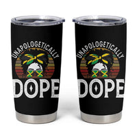 Jamaican Girl Tumbler Cup Unapologetically Dope Black Pride Melanin Afro Jamaica Flag Messy Bun - Wonder Print Shop