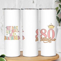 Funny 80th Birthday Gift Idea Skinny Tumbler Women Mom Grandma Turning 80 Gifts for Her - Wonder Print Shop