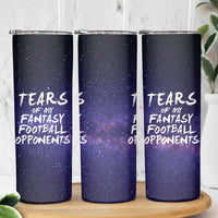 Funny American Football Skinny Tumbler Tears of My Fantasy Football Opponents Coffee Cup - Wonder Print Shop