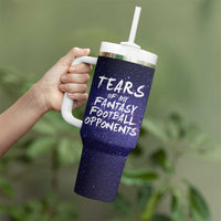 Funny American Football Tumbler With Handle Tears of My Fantasy Football Opponents Coffee Cup - Wonder Print Shop