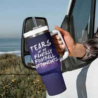 Funny American Football Tumbler With Handle Tears of My Fantasy Football Opponents Coffee Cup - Wonder Print Shop