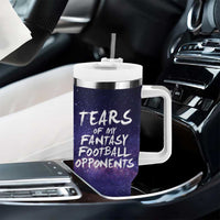 Funny American Football Tumbler With Handle Tears of My Fantasy Football Opponents Coffee Cup - Wonder Print Shop
