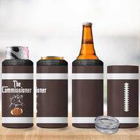 Fantasy Football Commissioner Draft Party Commish FFL 4 in 1 Can Cooler Tumbler Sports Party Gifts - Wonder Print Shop