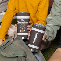 Fantasy Football Commissioner Draft Party Commish FFL Tumbler Cup Sports Party Gifts - Wonder Print Shop