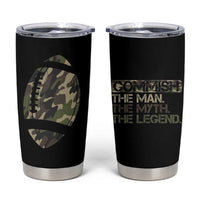 Fantasy Football Commissioner Draft Party Commish FFL Tumbler Cup Man Myth Legend Camouflage Gift - Wonder Print Shop