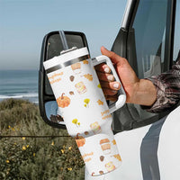 Pumpkin Season Fall Gift Tumbler With Handle Autumn Travel Cup For Thanksgiving - Wonder Print Shop