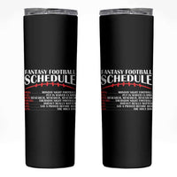 American Fantasy Football Lines Skinny Tumbler Funny Schedule Cool Sports Player - Wonder Print Shop