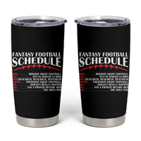 American Fantasy Football Lines Tumbler Cup Funny Schedule Cool Sports Player - Wonder Print Shop