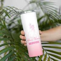 Personalized Breast Cancer Survivor Skinny Tumbler Custom Name Pink Ribbon Chemo Care - Wonder Print Shop