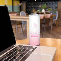 Personalized Breast Cancer Survivor Skinny Tumbler Custom Name Pink Ribbon Chemo Care - Wonder Print Shop