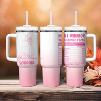 Personalized Breast Cancer Survivor Tumbler With Handle Custom Name Pink Ribbon Chemo Care - Wonder Print Shop