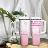 Personalized Breast Cancer Survivor Tumbler With Handle Custom Name Pink Ribbon Chemo Care - Wonder Print Shop