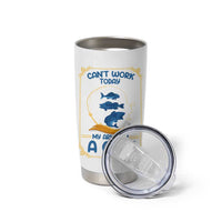 Funny Fishing Tumbler Cup Can't Work Today My Arm Is In A Cast - Wonder Print Shop