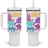 Cat Lover Gifts Tumbler With Handle Kitten Quotes From Famous Writers Authors and Feline Lovers