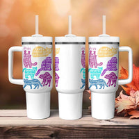 Cat Lover Gifts Tumbler With Handle Kitten Quotes From Famous Writers Authors and Feline Lovers