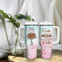 Mothers Day Mom Gifts Tumbler With Handle Home is Where Mom Is
