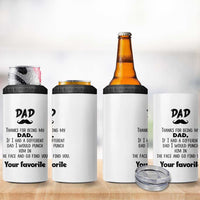 Funny Dad Gifts 4 in 1 Can Cooler Tumbler Thanks For Being My Dad - Wonder Print Shop