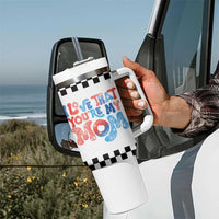Birthday Gifts For Mom Tumbler With Handle I Love That You're My Mom Checkered Mama