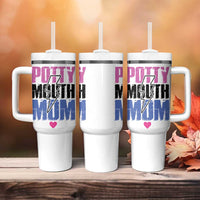 Funny Mom Birthday Gift Tumbler With Handle Potty Mouth Mom Valentines Mothers Day Present