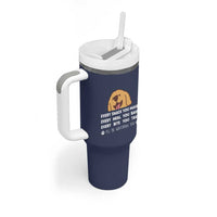 Funny Dog Lover Tumbler With Handle Retro Peeking Dog Every Snack You Make Fun Pet Humor