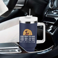 Funny Dog Lover Tumbler With Handle Retro Peeking Dog Every Snack You Make Fun Pet Humor