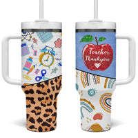 Teacher Tumbler With Handle Teaching Is A Work of Heart Teachers Day Appreciation Gifts