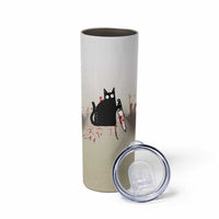 Halloween Cat Lover Gift Skinny Tumbler I'll Put You In The Trunk And Help People Look For You Don't Test Me - Wonder Print Shop