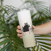 Halloween Cat Lover Gift Skinny Tumbler I'll Put You In The Trunk And Help People Look For You Don't Test Me - Wonder Print Shop