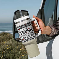 Halloween Cat Lover Gift Tumbler With Handle I'll Put You In The Trunk And Help People Look For You Don't Test Me - Wonder Print Shop