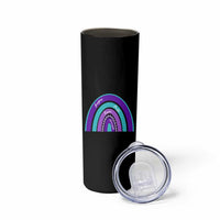 Suicide Prevention Awareness Skinny Tumbler Hope Faith Love Strength Teal Purple Christian Sunflower - Wonder Print Shop