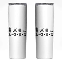 Funny LGBT Skinny Tumbler Liberty Gun Beer Tits - Wonder Print Shop