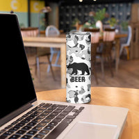 Funny Bear Beer Lovers Skinny Tumbler Camo Bear Hunting - Wonder Print Shop