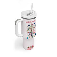 Pastor Wife Appreciation Gifts Tumbler With Handle Pastors Wives Gifts Christian Flower Cross